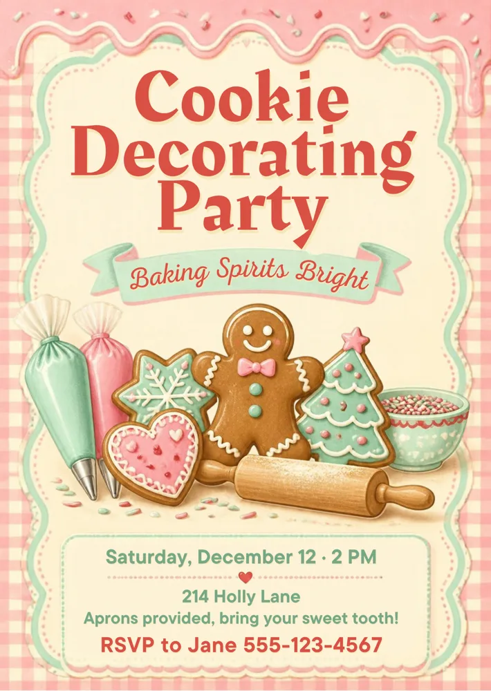 Cookie Decorating Party Kit template preview